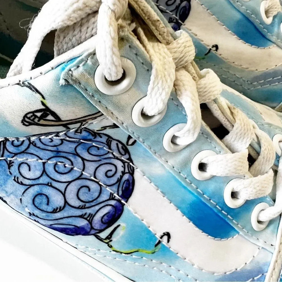 Vans X ONE PIECE Colab Devil Fruit Printed Canvas Classics Womens Size 5 Men 3.5 - Picture 8 of 16